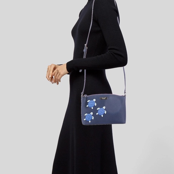 💎KATE SPADE Grove Street Millie RARE Alice Blue Periwinkle Crossbody bag purse - Picture 5 of 10